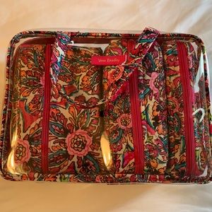 Vera Bradley 3 piece makeup bag set